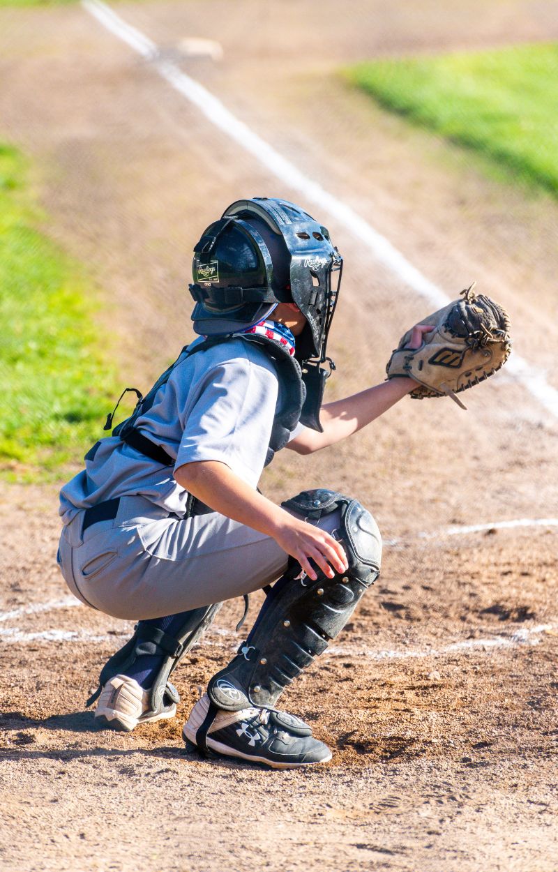 practicing baseball